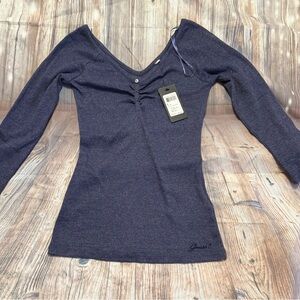 Guess 3/4 Sleeve Double V Henley